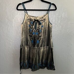 Free People Beige and Blue dress